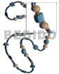 Blue wood beads coco
