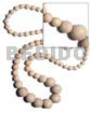 Graduated natural white wood beads