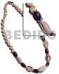 Twisted macrame wood beads
