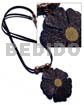 50mm flower black textured painted