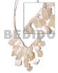 Ivory white dangling hammershell macramie-cleopatra