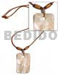 Rectangular 40mmx35mm natural hammershell pendant