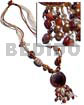 Wrapped wood beads rubber seeds