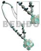 2 layer knotted aqua blue