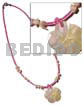Pink glass beads shell