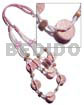 3 layers pink wax cord