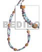 2-liner necklace mahogany blue