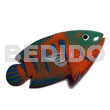 Fish handpainted wood refrigerator magnet