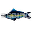 Fish handpainted wood refrigerator magnet