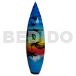 Surfboard handpainted wood refrigerator