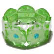 30mm round lime green clear
