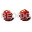Red corals. button earrings