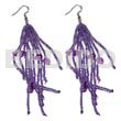 Dangling lavender glass beads