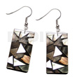 Dangling flat 30mmx15mm rectangular black