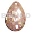 55mmx35mm teardrop in peach color