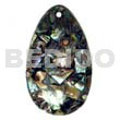 60mmx40mm teardrop laminated paua chips