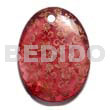 Oval 45mm transparent maroon resin