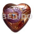 Heart 40mm transparent brown