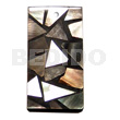 Flat 15mmx30mm rectangle black