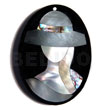 50mmx38mm oval pendant elegant hat