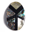 55mmx35mm aminated oval paua blacklip shell