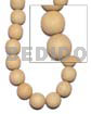 Natural white wood round beads