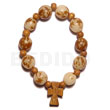 Buri seeds wood beads rosary bracelet