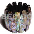 Elastic paua abalone bangle