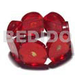 30mm round red clear resin