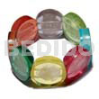 30mm round multicolored clear resin