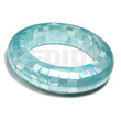 Chunky bangle aqua blue