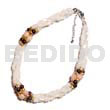 Twisted troca rice beads