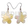 Dangling 30mm mop flower earrings