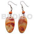 Dangling 21x27mm oval orange