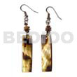 Dangling 40x10mm brownlip tiger bar