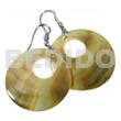 Round goldlip donut earrings 40mm