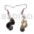 Dangling 15mmx8mm triple teardrop blacklip