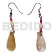 Dangling 25mmx10mm brownlip teardrop