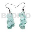 Dangling multiple aqua blue round