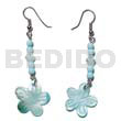 Dangling 20mm aqua blue hammershell