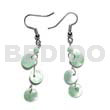 Dangling triple 10mm pastel green