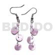 Dangling triple 10mm pastel pink