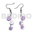 Dangling triple 10mm lilac round