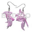 Dangling 17mmx8mm pastel pink hammershell