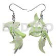 Dangling 17mmx8mm pastel green hammershell