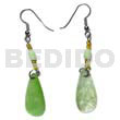 Dangling 25mmx10mm pastel green hammershell