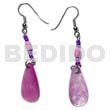 Dangling 25mmx10mm lilac pastel pink