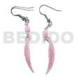 Dangling 10x40mm pastel pink hammershell