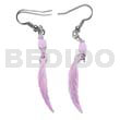 Dangling 10x40mm lilac hammershell leaf