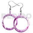 Dangling pink kabibe shell